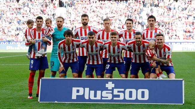Club Atlético de Madrid en un partido en el Estadio Wanda Metropolitano