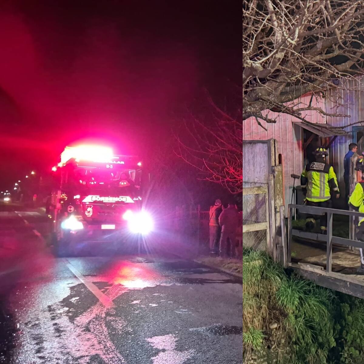 Impactante rescate en Frutillar: salvan a adulto mayor de 92 años atrapado en incendio