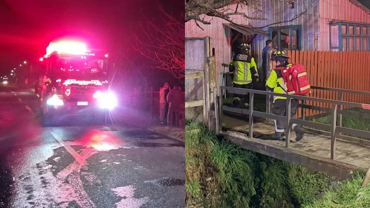 Impactante rescate en Frutillar: salvan a adulto mayor de 92 años atrapado en incendio
