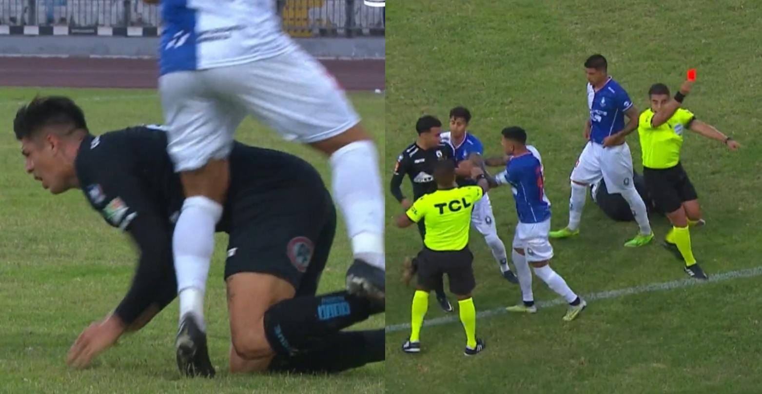 Patadas, empujones y tarjetas rojas: el caliente final del duelo entre Antofagasta e Iquique por la Liguilla de Ascenso