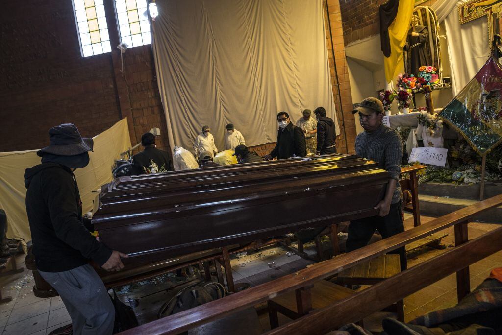 Funeral de personas asesinadas en El Alto en la crisis de Bolivia en 2019