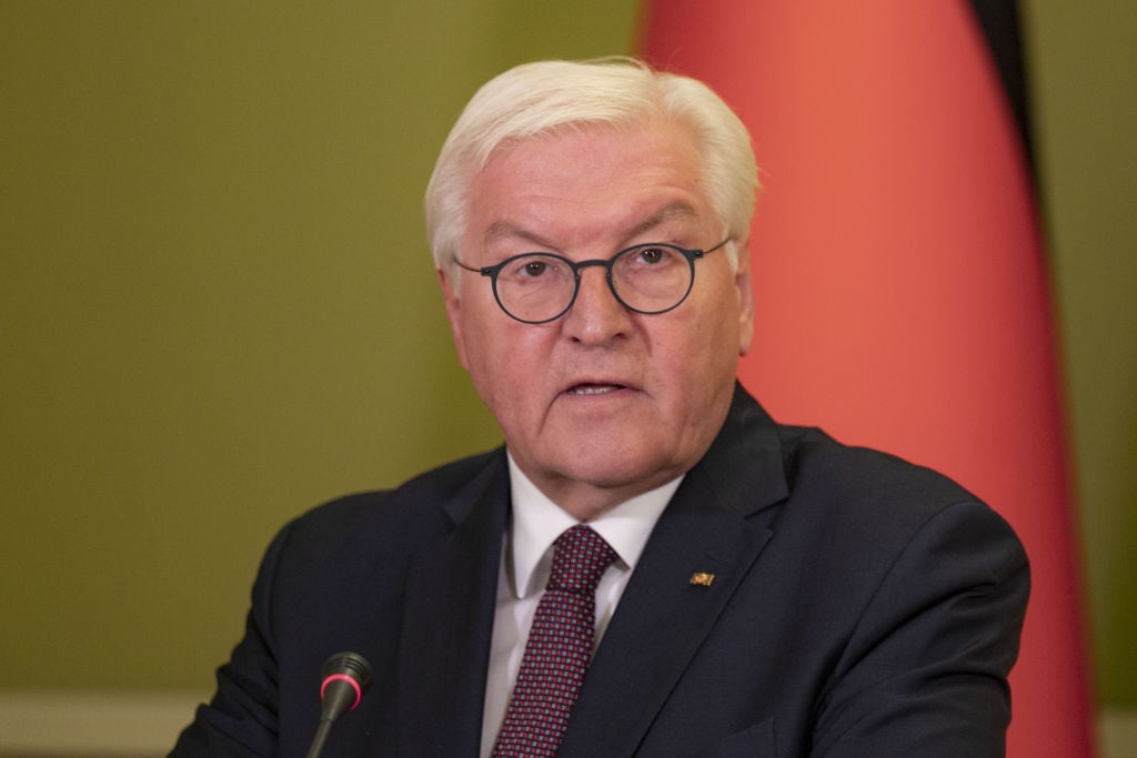 El presidente de Alemania, Frank-Walter Steinmeier, ante la prensa