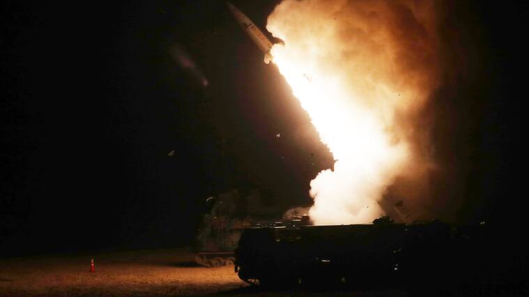 El disparo de un misil Army Tactical Missile System (ATACMS) de EEUU