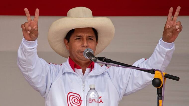 El presidenciable de la izquierda peruana Pedro Castillo