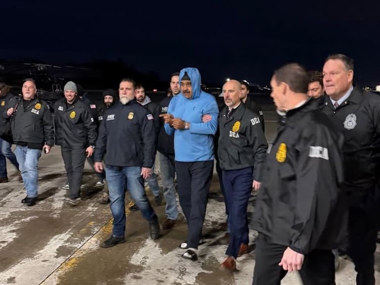 “Good night”: liberan las primeras imágenes de Nicolás Maduro tras aterrizar en Nueva York
