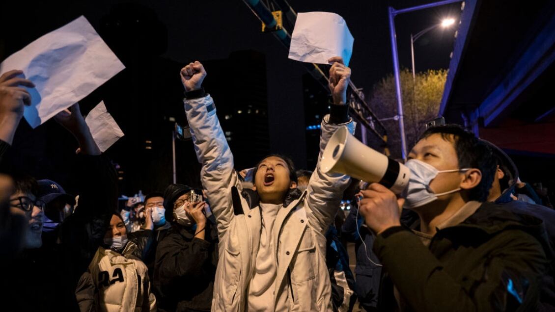 Protestas en China contra medidas covid 0.