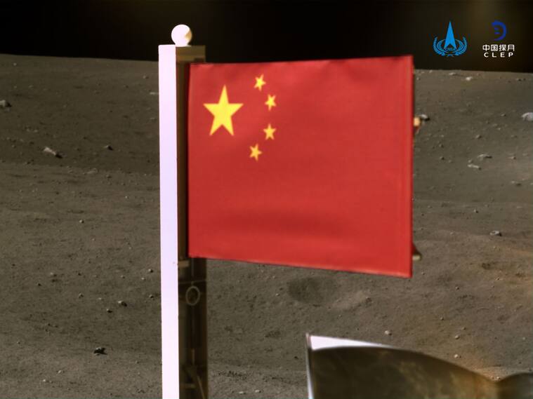 La CNSA colocó una bandera de China en la superficie lunar en 2020