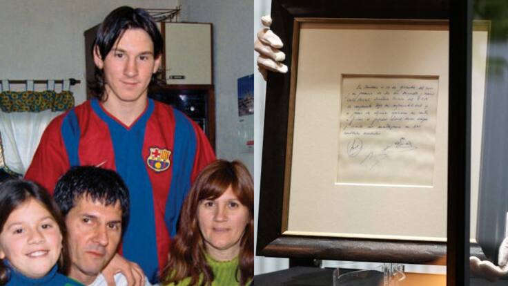 Subastan servilleta con el primer contrato de Messi: revisa acá el millonario monto que se pide por el artículo