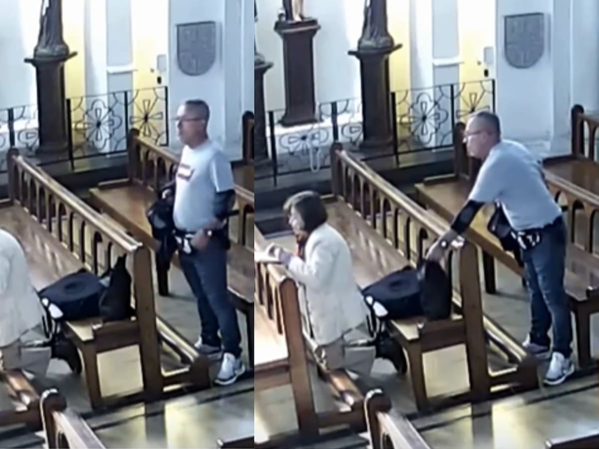 Tras hacer una reverencia al altar: hombre roba pertenencias a adulta mayor que rezaba en parroquia de Concepción