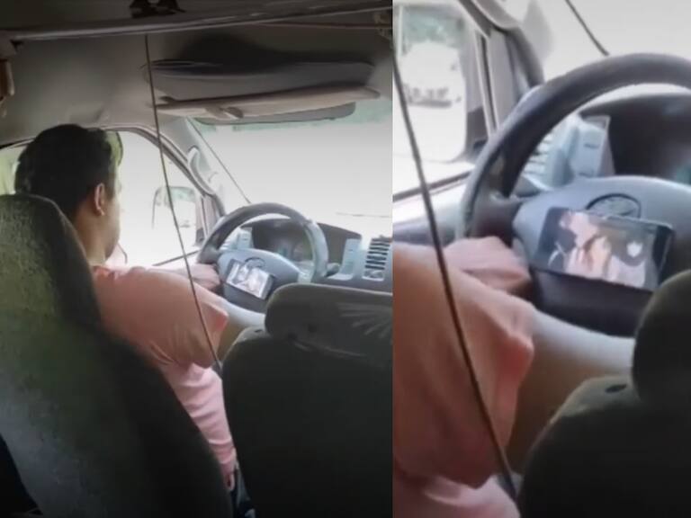 Los pasajeros lo denunciaron: conductor de bus en México es captado manejando mientras veía uno de los animes más populares al volante