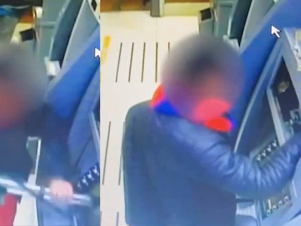 In fraganti: descubren a ladrón con discapacidad intentando robar un cajero automático