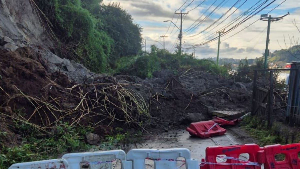 Alerta en Puerto Montt: registran derrumbe en cerro de Chinquihue