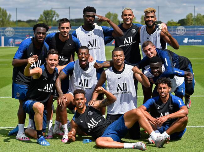 Un entrenamiento del PSG