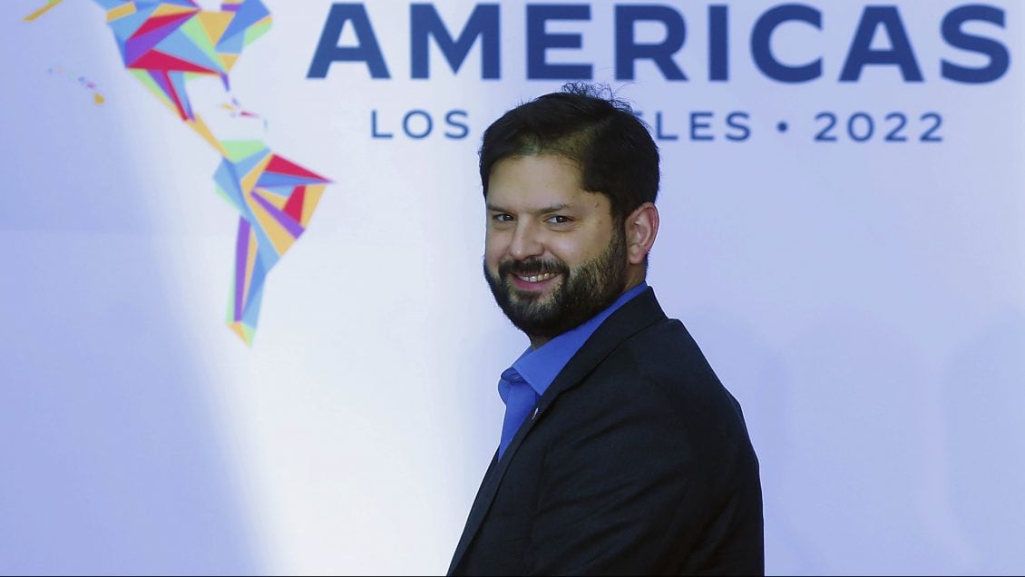 09 de Junio de 2022/LOS ANGELESEl Presidente Gabriel Boric Font,  durante la Alfombra Roja IX Summit of the Americas Los Angeles 2022, que se lleva acabo en la Ciudad de Los Angeles,EEUU.
FOTO: CRISTOBAL ESCOBAR/AGENCIAUNO