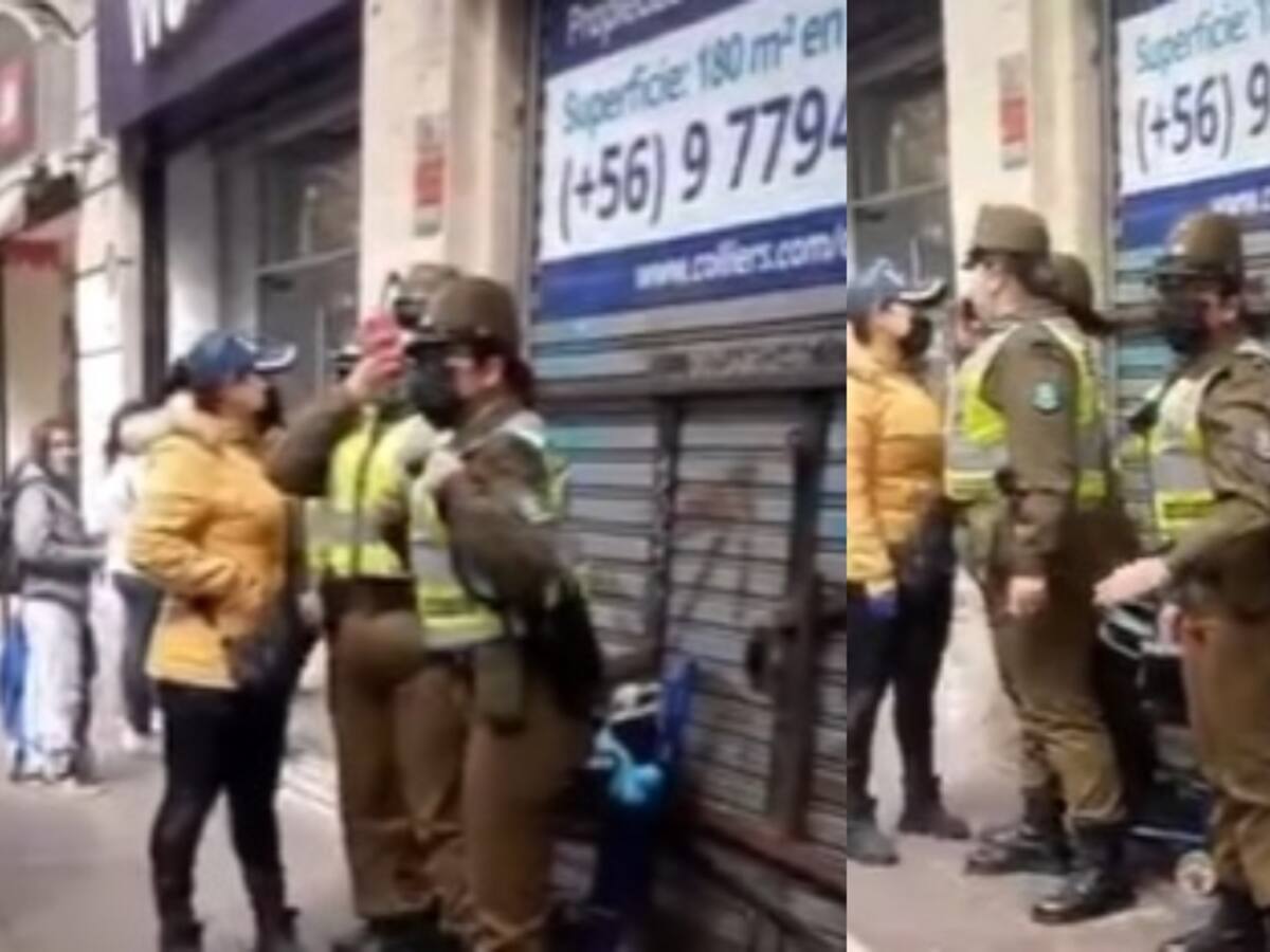 Carabinera se hace viral tras enfrentar a vendedores ambulantes: «Ni siquiera pagan impuestos y están vendiendo»
