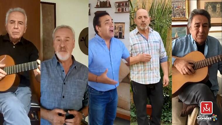Los Cuatro Cuartos cantaron desde sus casas