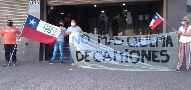Movilización de camioneros / Cedida