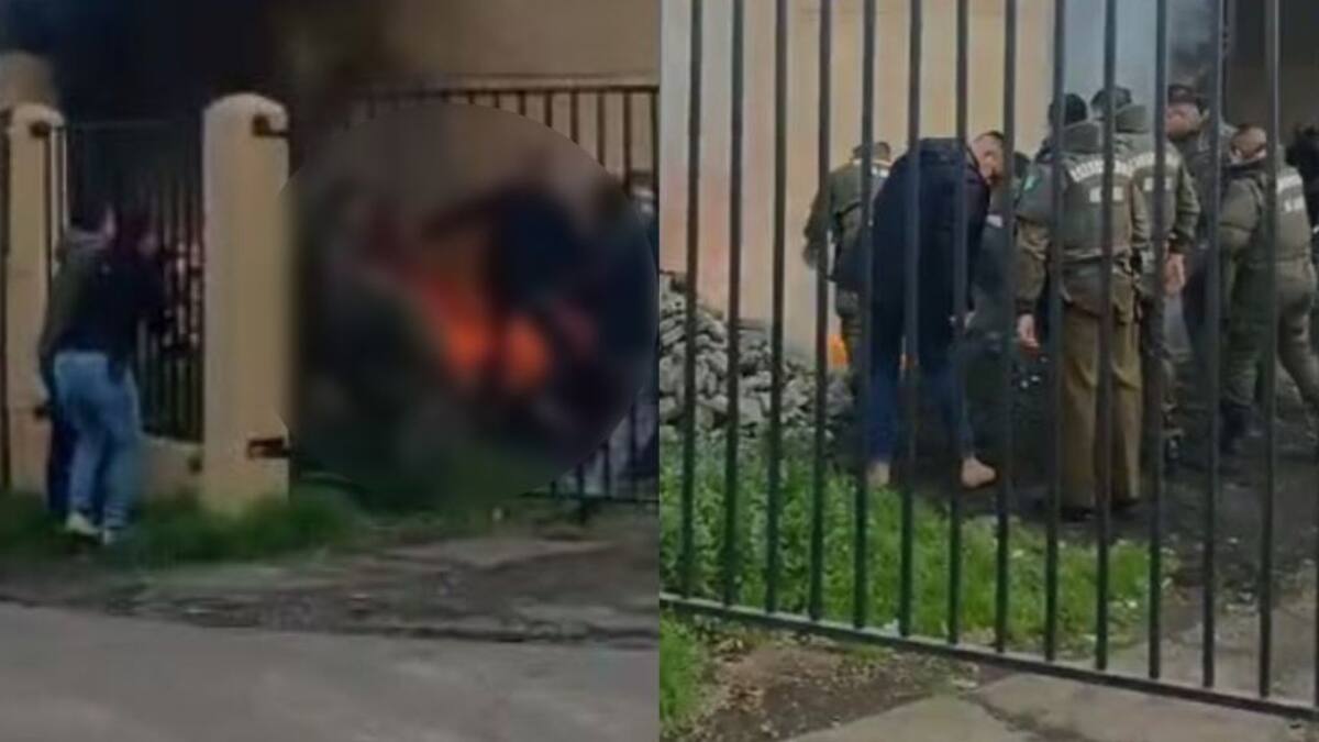 Hombre se prende fuego en terminal de buses de Victoria y provoca intervención de Carabineros