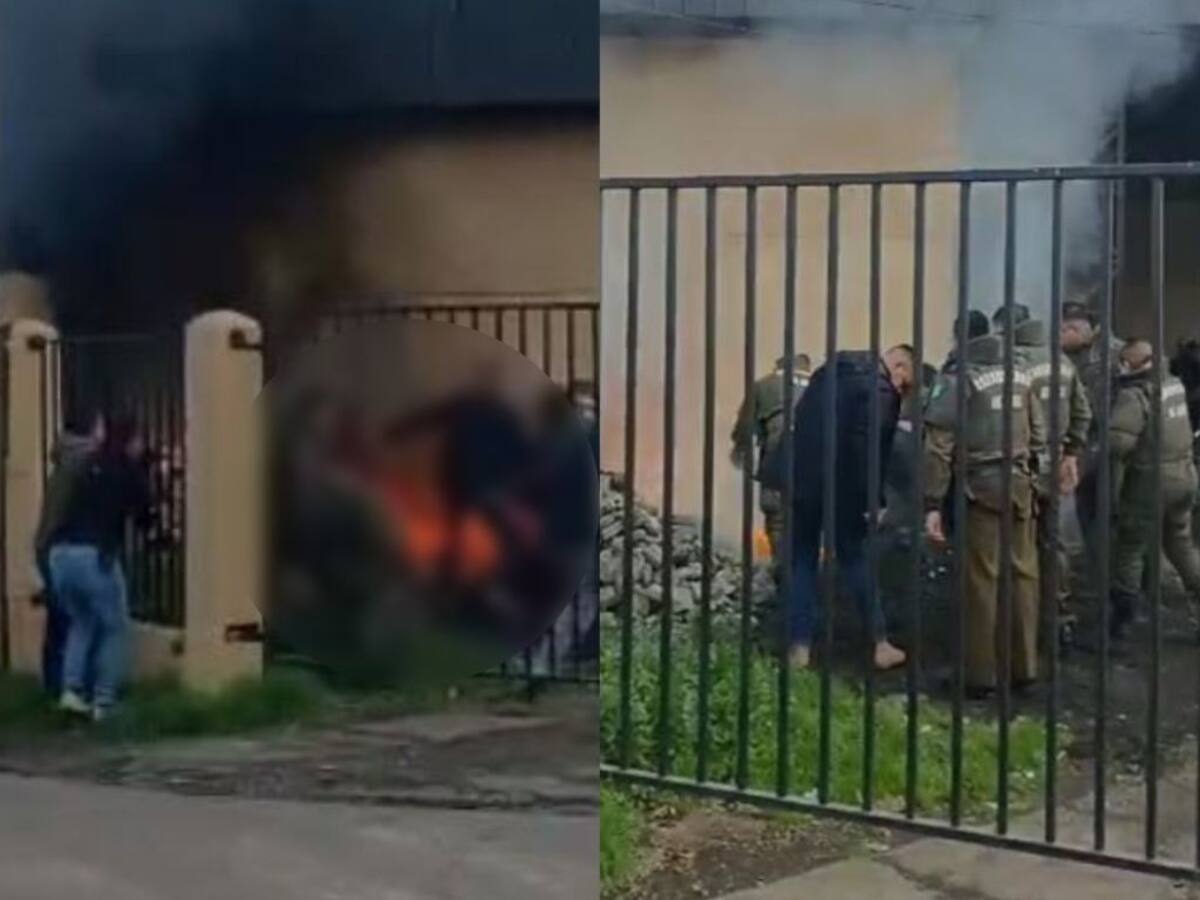 Hombre se prende fuego en terminal de buses de Victoria y provoca intervención de Carabineros