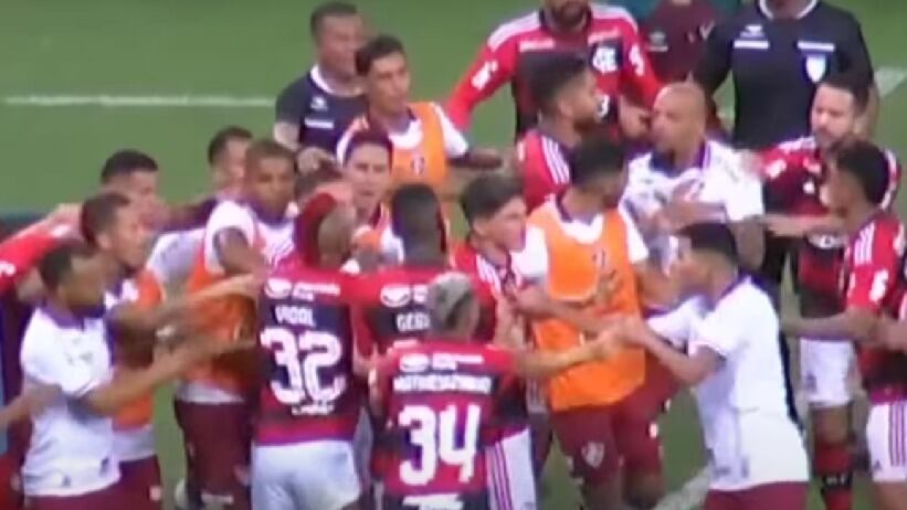Felipe Melo le buscó pelea a Arturo Vidal: el tenso momento que se vivió en triunfo de Fluminense sobre Flamengo
