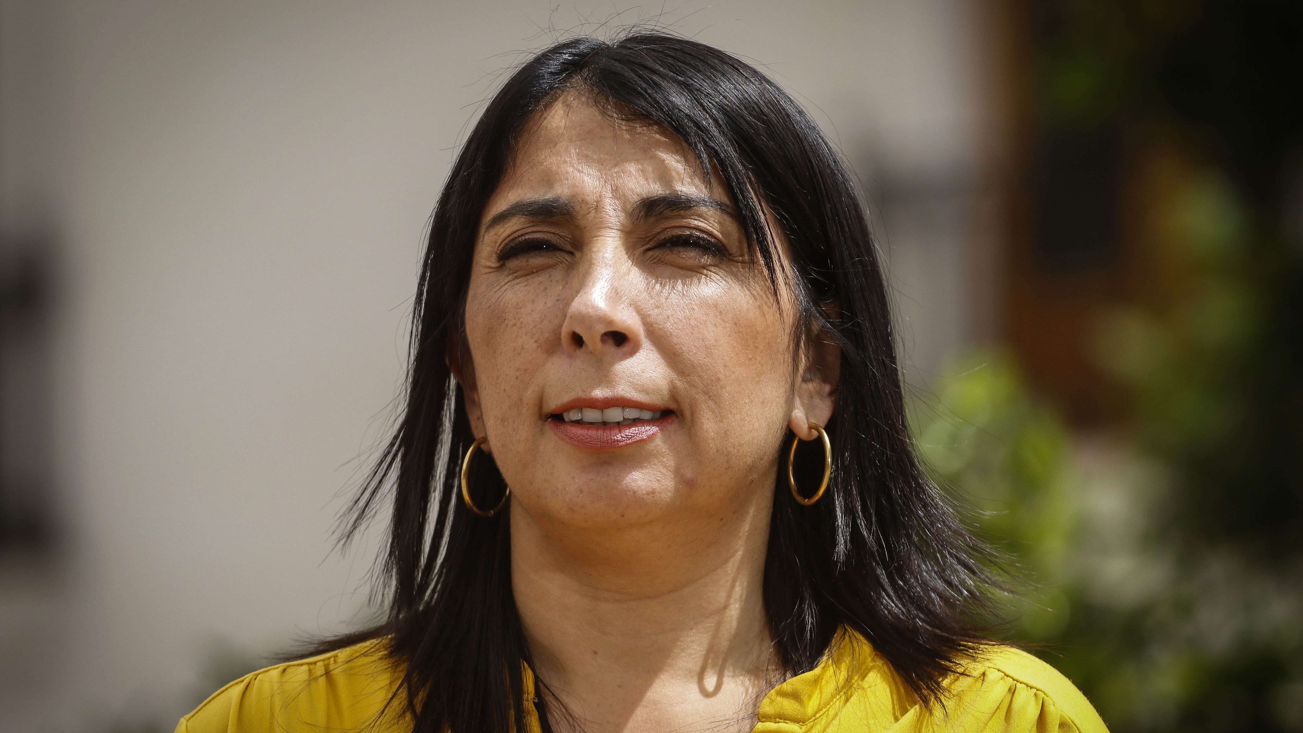 9 de marzo del 2020/SANTIAGOLa ministra Karla Rubilar, realiza la voceria, tras finalizar el comite politico, en el Palacio de la Moneda.
FOTO: SEBASTIAN BELTRAN GAETE/AGENCIAUNO