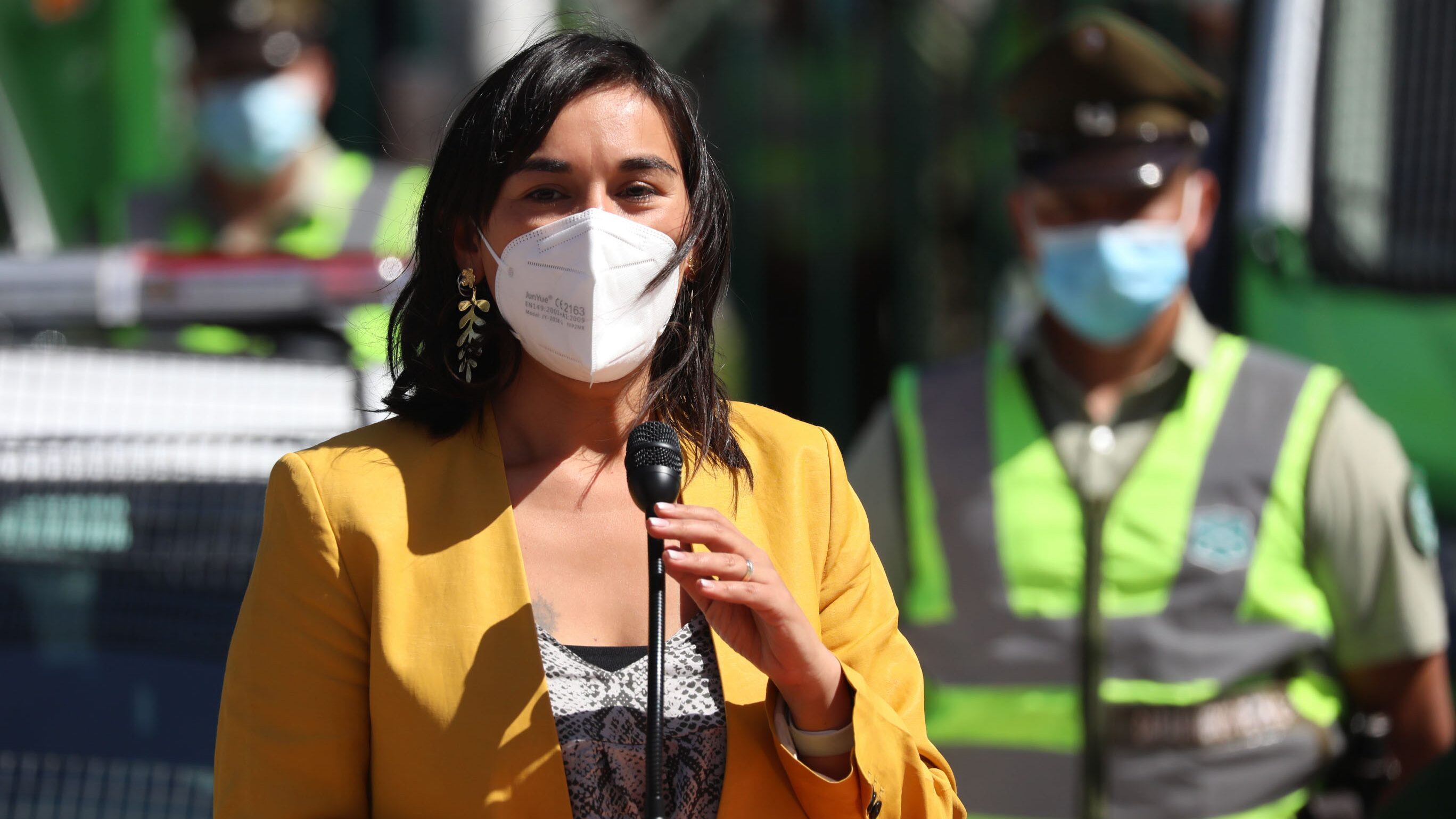 31 DE MARZO DE 2022 / COPIAPÓLa ministra del Interior  Izkia Siches, visitó la región para realizar la entrega de  vehículos policiales, los que fueron adquiridos por parte del Gobierno Regional.
KARL GRAWE / AGENCIA UNO