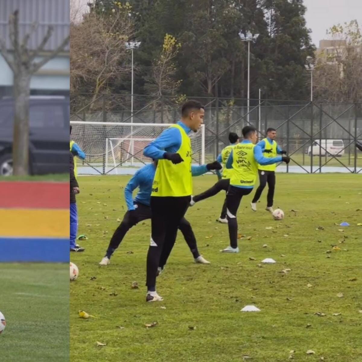 En una universidad y sufriendo con el frío: la inusual práctica de Gremio antes de enfrentar a Huachipato en Copa Libertadores