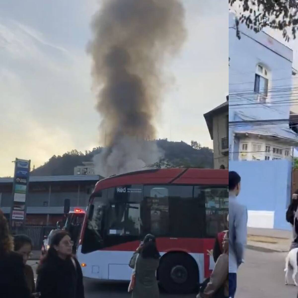 Evacúan a estudiantes de liceo en Recoleta ante cercanía con violento incendio que afecta a cité y locales comerciales