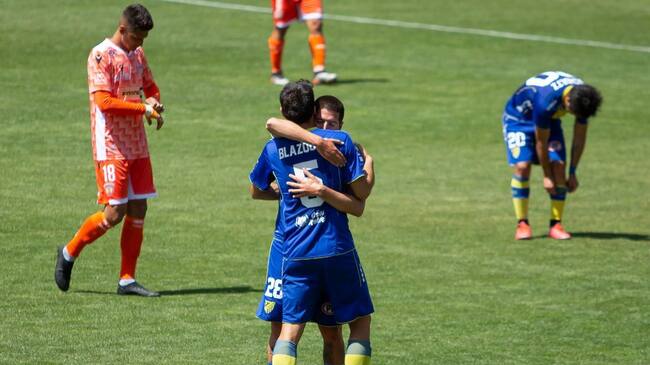 04 DE ABRIL DE 2021/CALAMAPartido valido por la fecha 1 del Campeonato Nacional de Ascenso 2021, entre Cobreloa y Barnechea, disputado en el Estadio Zorros del Desierto.
FOTO: JUAN RIQUELME MIERES/AGENCIAUNO