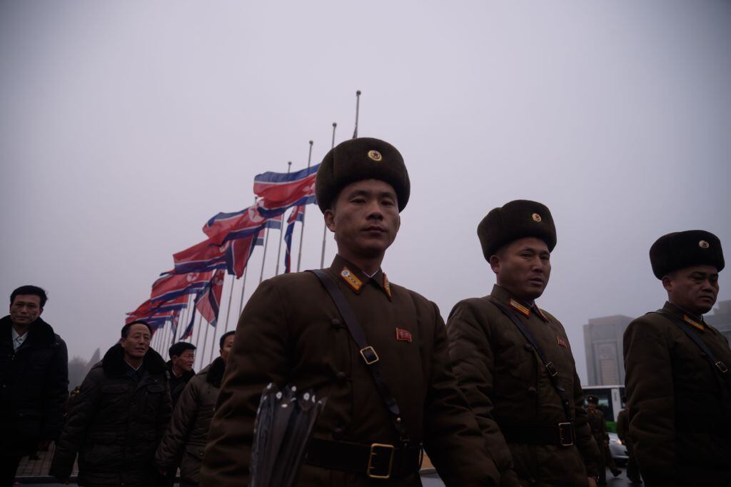 Soldados de Corea del Norte durante un desfile en la ciudad de Pyongyang
