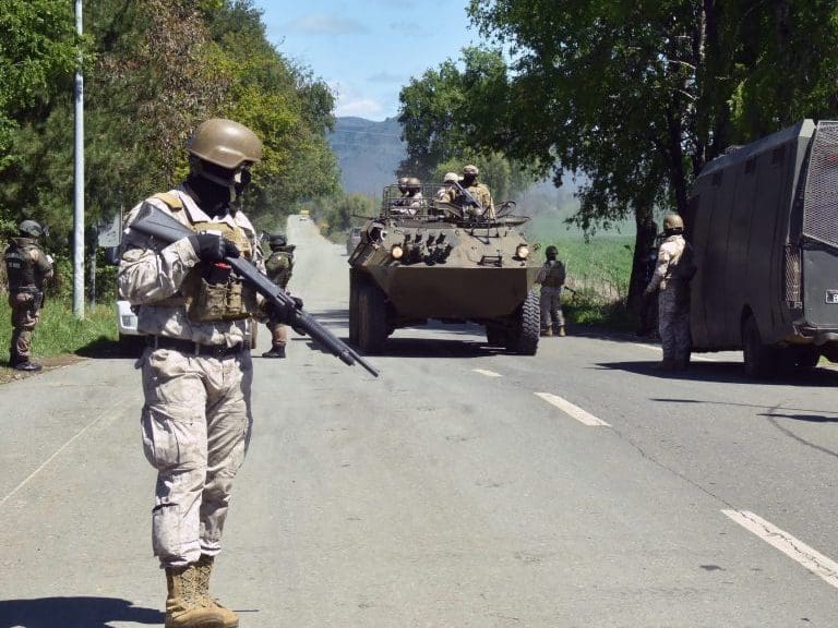 15 DE OCTUBRE DE 2021 / ERCILLA Despliegue de militares, policial en la zona de Ercilla Collipulli Pidima , Pailahueque y ruta 5 sur por estado de excepción.
FOTO: HECTOR ANDRADE/ AGENCIAUNO