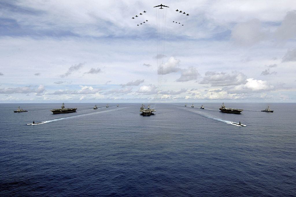 Un ejercicio de la fuerza naval de EE. UU. en el Océano Pacífico