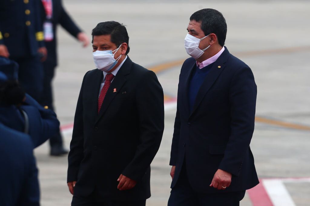 Vicepresidente paraguayo Hugo Velázquez en una visita a Perú en 2021