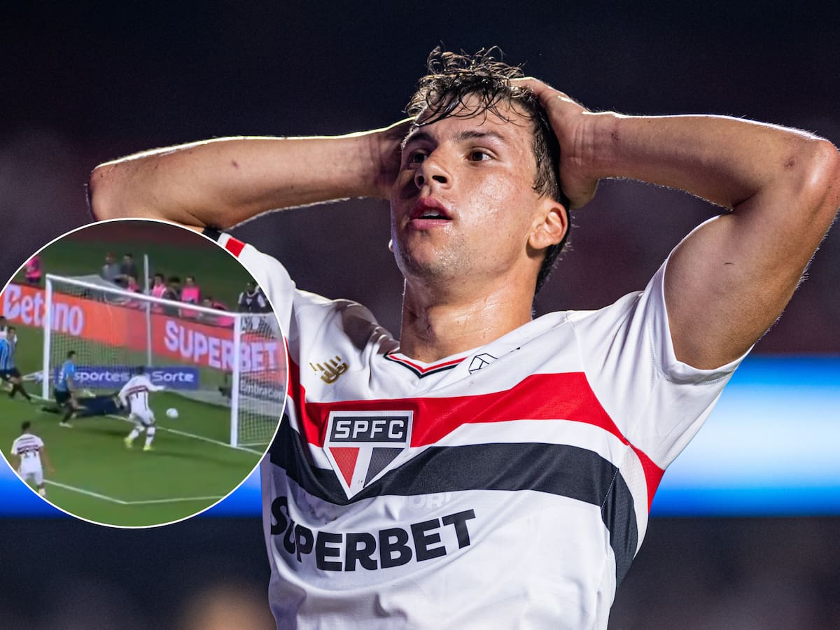 Para no creer: el gol que se perdió Gonzalo Tapia en duelo entre Sao Paulo y Gremio