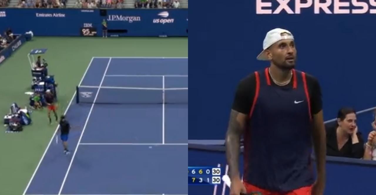 "Parezco idiota": Kyrgios comete grosero error y regala el punto más ilógico de US Open ante Medvedev