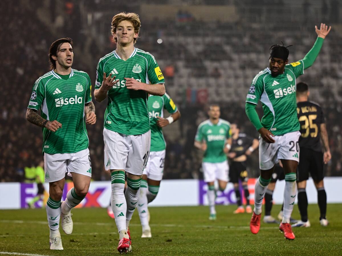 Anthony Gordon hace historia en aplastante goleada de Newcastle por la Champions League