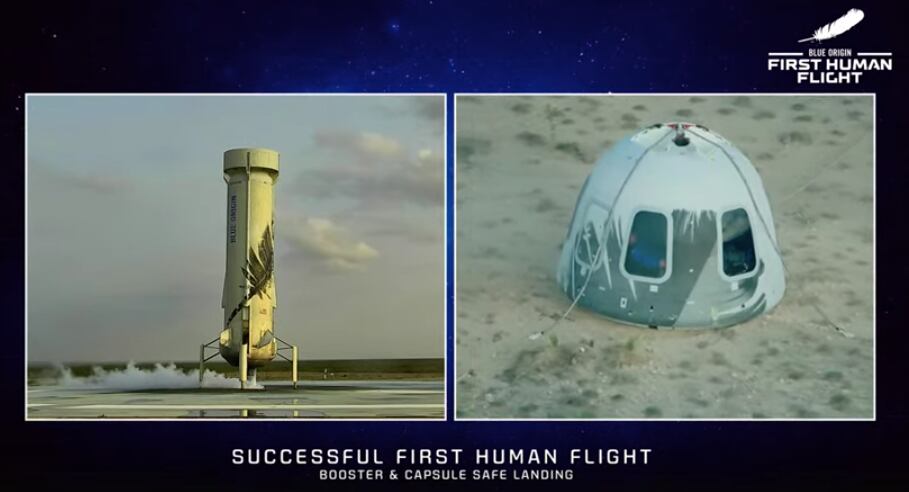 Primer vuelo de Blue Origin al espacio