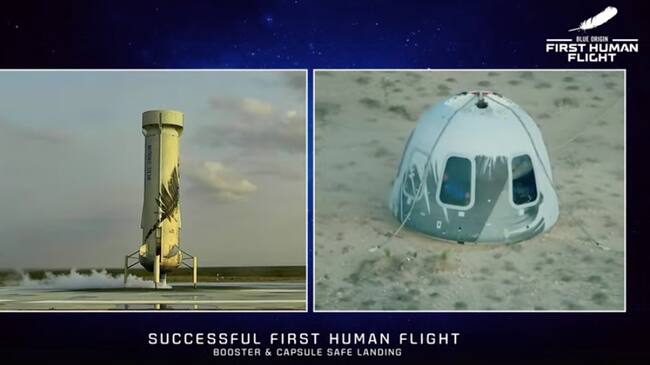 Primer vuelo de Blue Origin al espacio