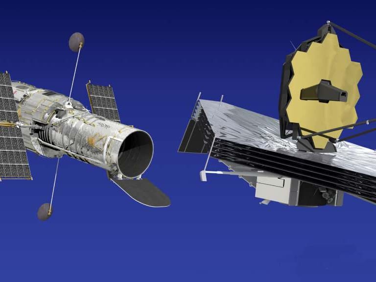 Comparan la resolución de los telescopios Hubble y James Webb con el cúmulo de Pandora