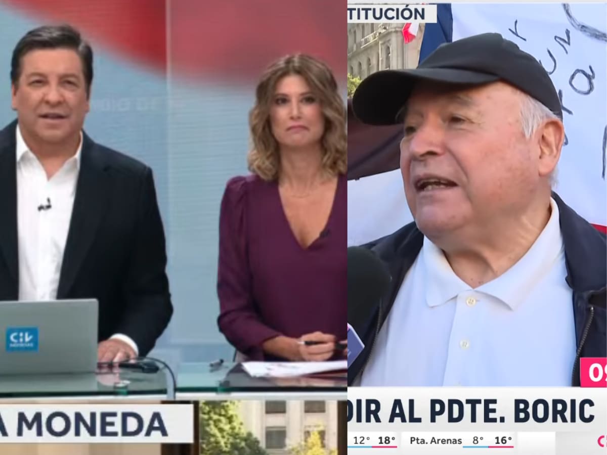 Hombre encara a periodista de Chilevisión en vivo y las redes cuestionan fea actitud: “No lo dejaron hablar”