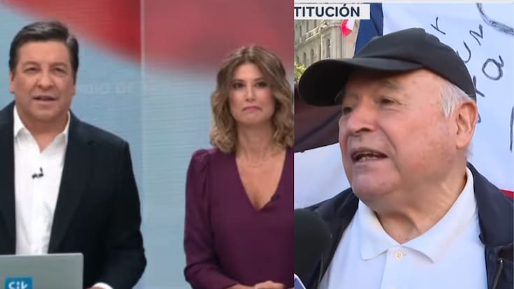Hombre encara a periodista de Chilevisión en vivo y las redes cuestionan fea actitud: “No lo dejaron hablar”