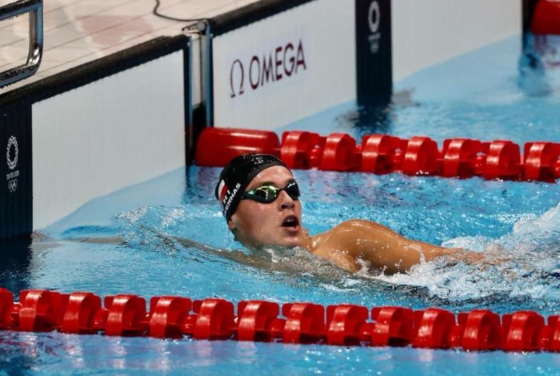Eduardo Cisternas batió el récord de Chile en los 400 metros libres de la natación en Tokio