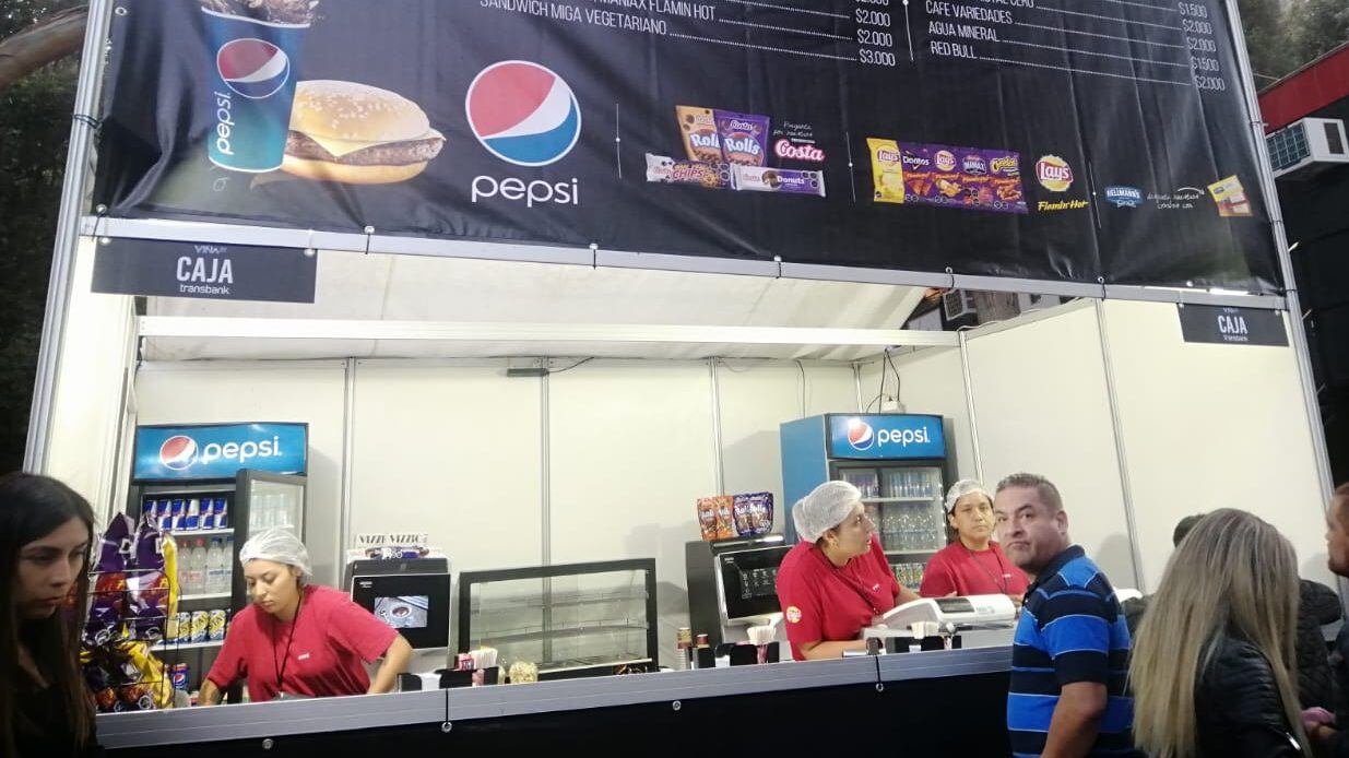Precios de comidas y bebidas en la Quinta Vergara.