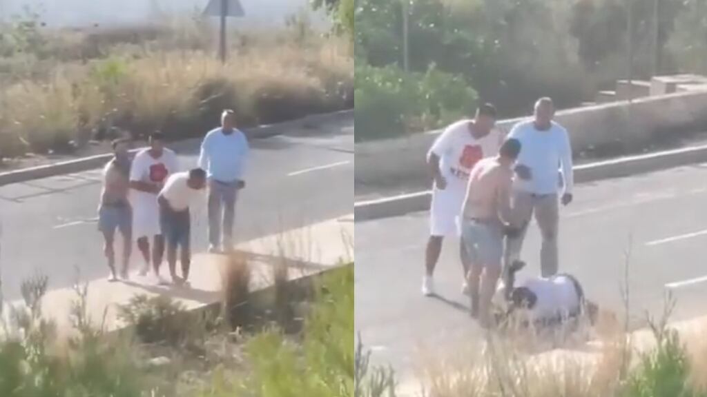 Delincuente entra a robar a casa de boxeadores y termina atado y golpeado en plena vía pública