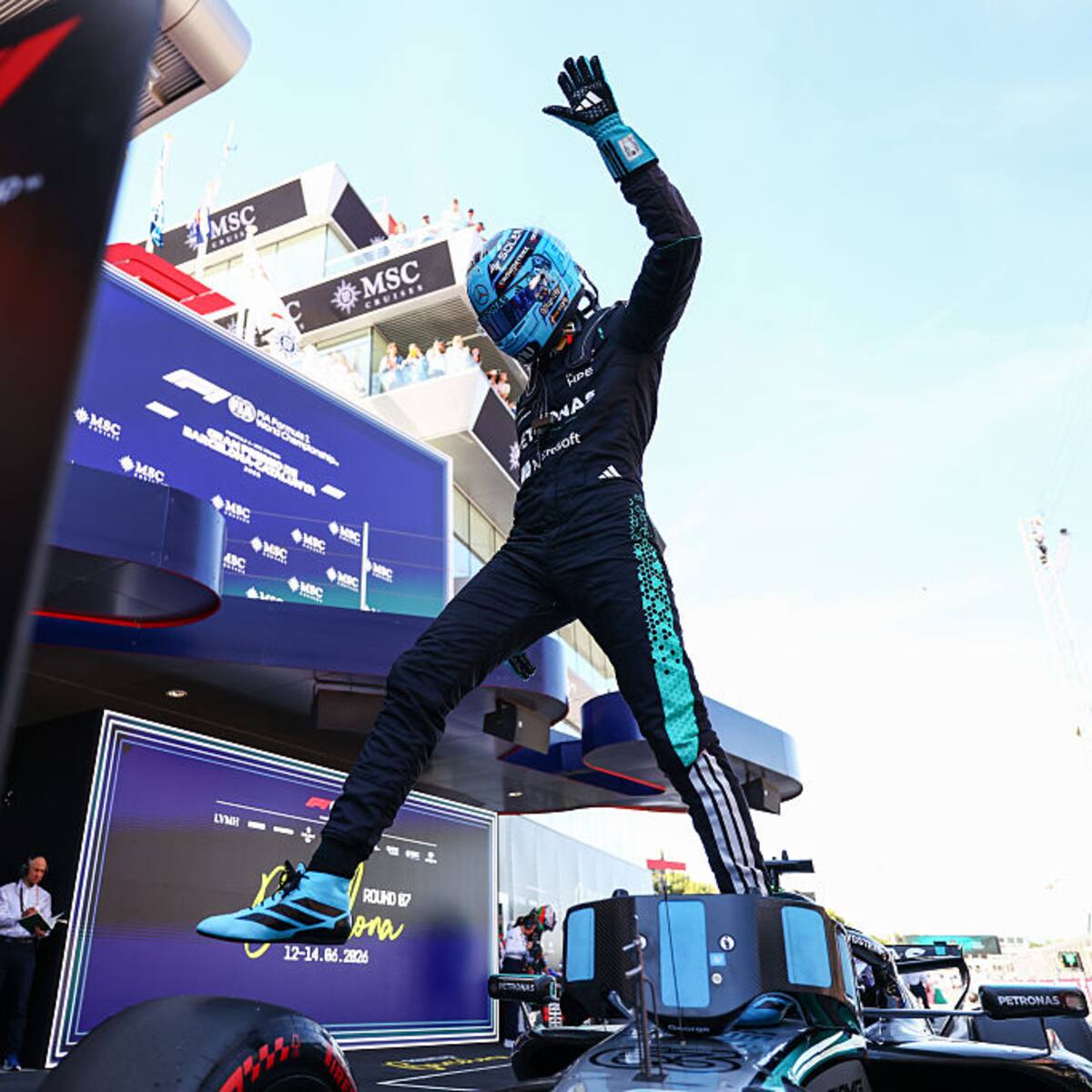 ¡Por milésimas! George Russell le arrebata una pole histórica a Lewis Hamilton en un final de locos en Cataluña por la F1