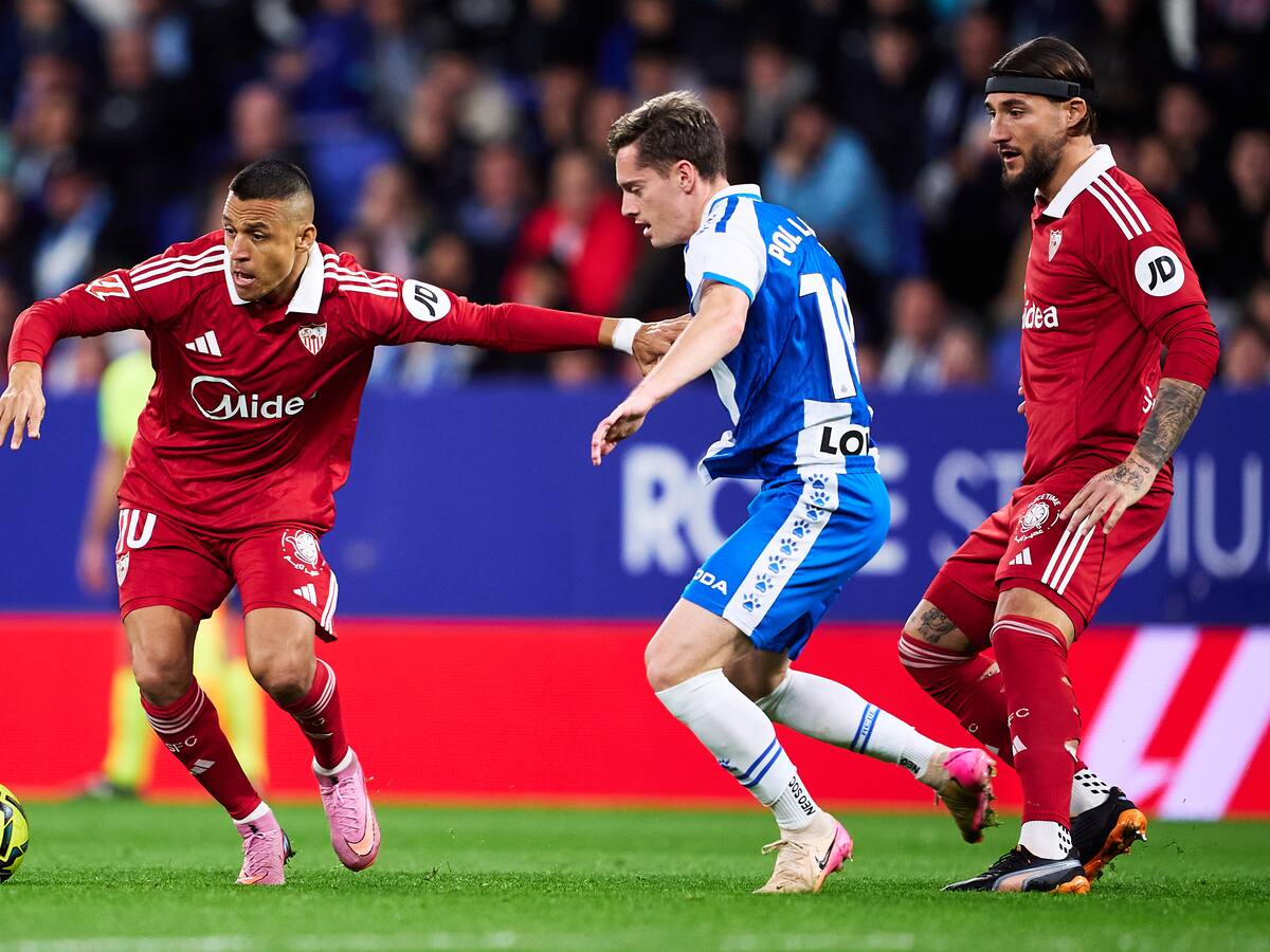 Con asistencia de Suazo y el regreso de Alexis: Sevilla sufre dura caída en su visita a Espanyol por La Liga