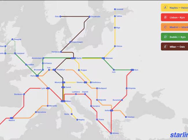 Recorrido de Starline. 21st Europe
