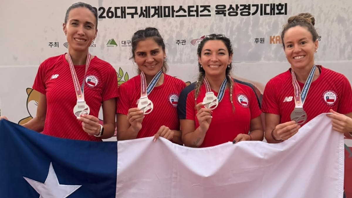 Equipo chileno logra doble podio en los relevos del Mundial de Atletismo Master 2026