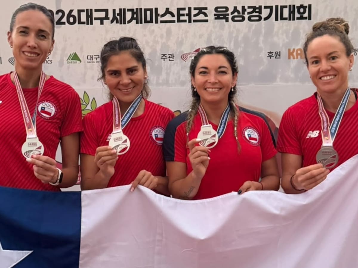 Equipo chileno logra doble podio en los relevos del Mundial de Atletismo Master 2026