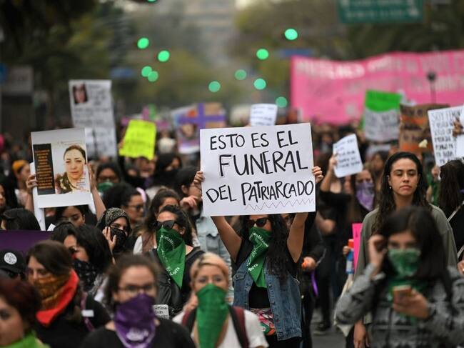 Una protesta feminista en Ciudad de México